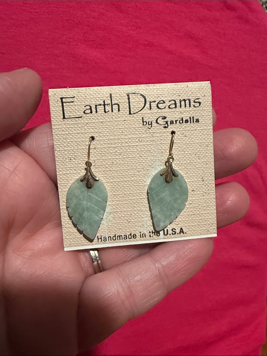 Gardella Jewelry - Mint Leaf Drop Earrings